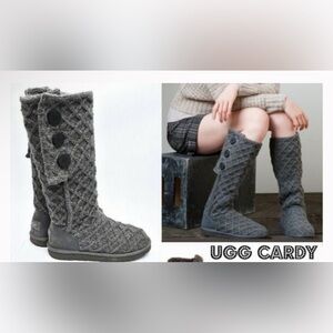 cute grey ugg sweater boots size 7